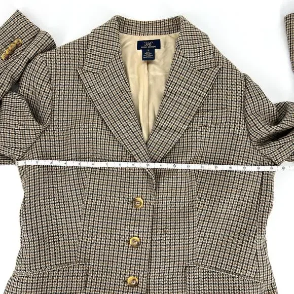Brooks Brothers "346" Womens Houndstooth Wool Blazer Size 12 - Picture 6 of 10